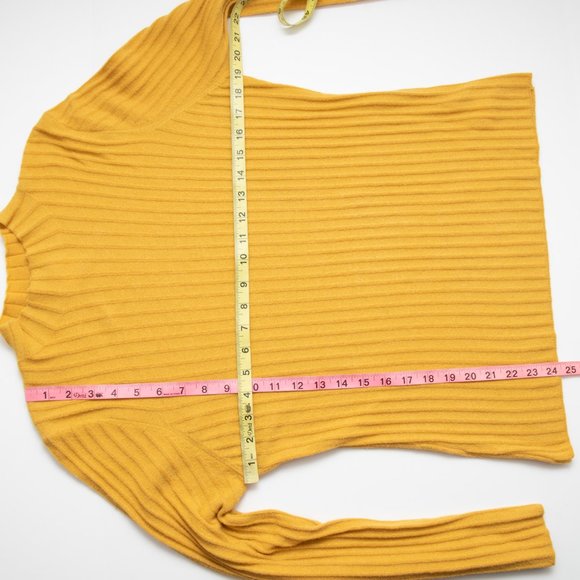 Kerisma Mock Neck Sweater Lightweight Nylon Mustard Yellow Size Medium / Large - Picture 6 of 6
